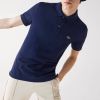 Lacoste Short Sleeved Ribbed Collar Shirt , Bruin, Heren online kopen