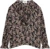 BA&SH Genny semi transparante blouse met volantkraag online kopen