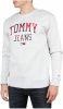 Tommy Jeans sweater met biologisch katoen lichtgrijs online kopen