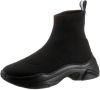 TOMMY JEANS Boots zonder sluiting SUSTAINABLE KNITTED HYBRID BOOT met markante sleehak online kopen