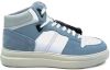 Blackstone Xl28 Wit lichtblauw high top sneaker , Wit, Dames online kopen