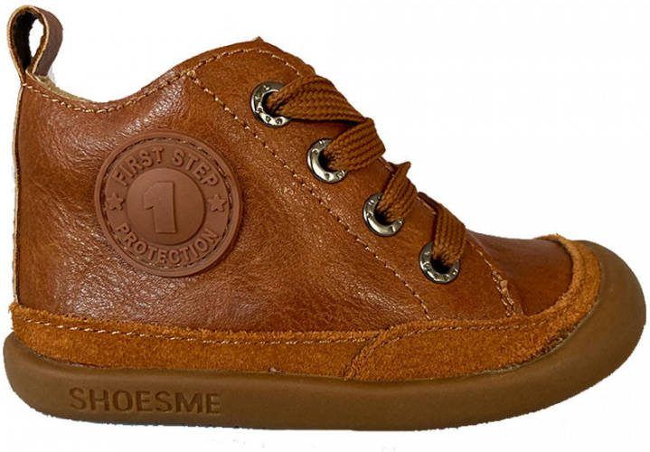 Shoesme BF8W001 C leren babyschoenen cognac - Mooisneakers.be