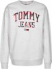 Tommy Jeans sweater met biologisch katoen lichtgrijs online kopen