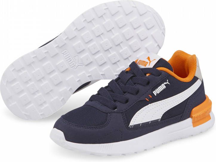 PUMA Graviton Sneakers Peuters Donkerblauw Wit Oranje online kopen