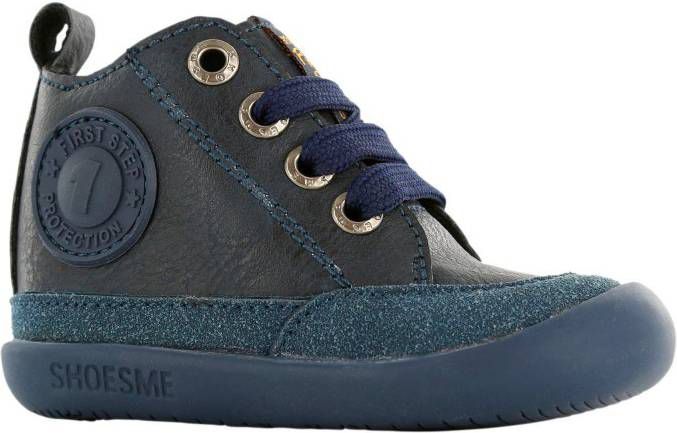 Shoesme BF8W001 A leren babyschoenen donkerblauw - Mooisneakers.be